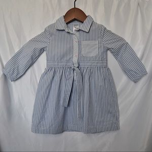 18m Blue Striped Shirt Dress